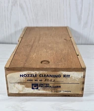 United Technologies Bacharach Nozzle Cleaning Kit Wood Box Code 66-5053 AS IS