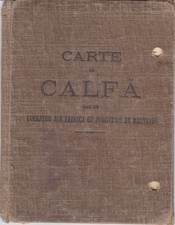 Rara "Carte de Calfă" rumena d'epoca (libro del journeyman/operaio), 1921