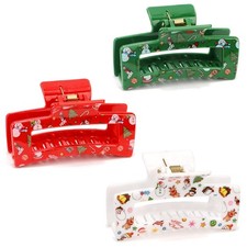 Christmas Hair Claw Clips for Women, Santa Claus Hair Accessories for Girls, ...