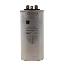 Dual Run Capacitor, Round, 45 5 Mfd., 370/440 Volt, 50/60 Hz, 20295