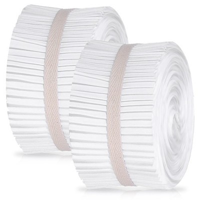100 PCS White 2.55 Inch Solid Color Cotton Jelly Fabric Patchwork Roll