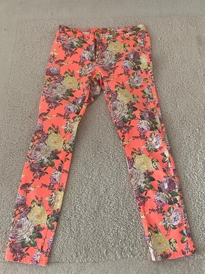 Only Damen Hose Größe L ,Style: Duffy Floral,Neon.Farbe:Bunt,Material:Cotton 99%