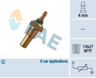FAE Sensor, KüHlmitteltemperatur 32470 FüR Land Rover MG Rover-image
