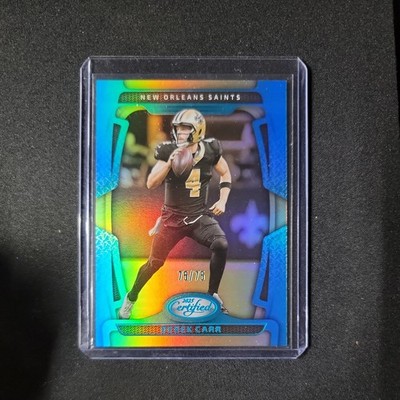 Panini 2025 Certified Derek Carr New Orleans Saints #72 Serial Numbered /75