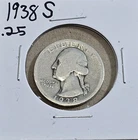 1938-S Silver Washington Quarter