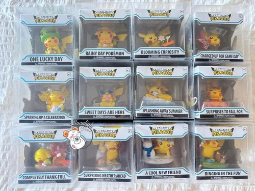 Pokémon Funko Pop: A Day With Pikachu Full Set 12 Of 12 with Box Protectors Lot