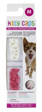 Kitty Caps Nail Caps for Cats, Pure White and Coral Red - Safe, Stylish and H...