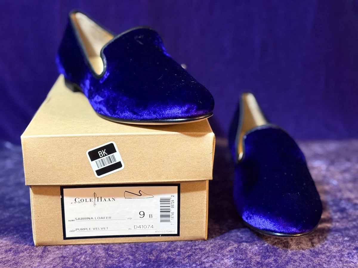 COLE HAAN PURPLE VELVET LOAFERS Cole Haan Burgundy velvet loafers sz 9.5 B... | Depop main image 3