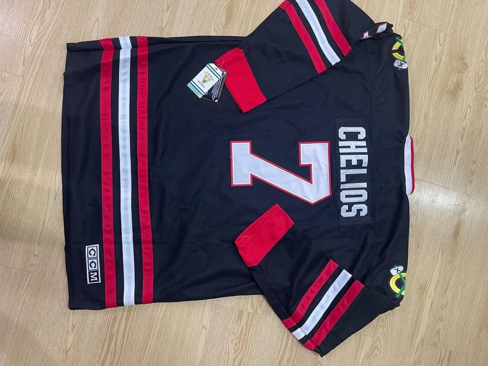 Chicago Blackhawks Chris Chelios #7 Vintage 1997-98 NHL Hockey Jersey by Mitchel - Image 2 of 4