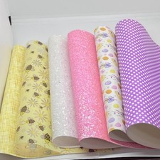 6 Sheets Faux Leather, Glitter Sheets, 8x11  Lot Of Leatherette, Faux Leather J