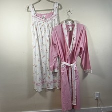 Vintage Women  s Secret Treasures Nightgown Robe Set Cottage Core Floral 16 18