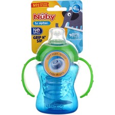 2 Pack Nuby Two-Handle No-Spill Super Spout Grip N' Sip Cup, 8 Ounce, Colors ...