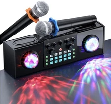 Facmogu All-in-One Live Sound Card, Portable Audio Karaoke Mixer Machine