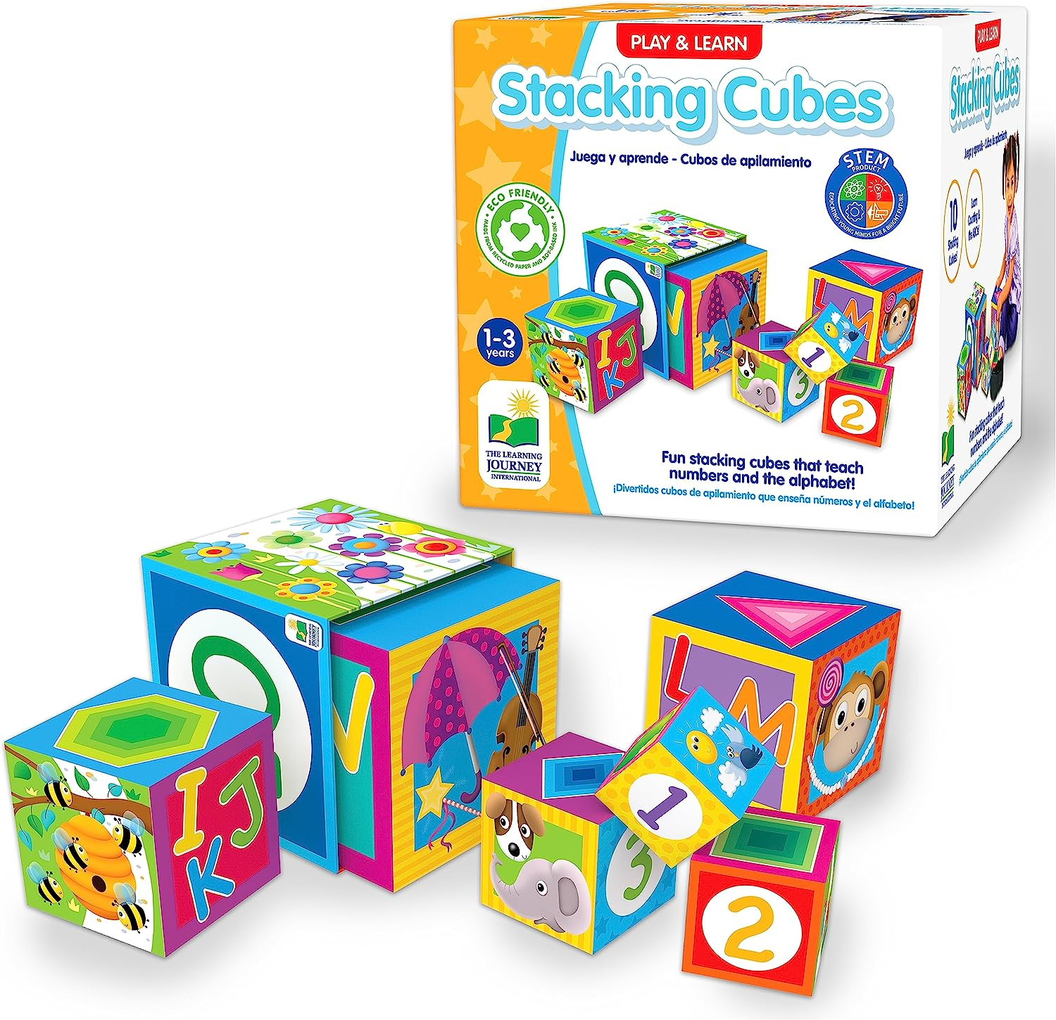 Learning Journey International LLC Play & Learn - Stacking Cubes - STEM Toddler