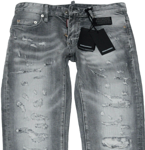 DSQUARED2 Men’s Gray Distressed Jeans NWT Size 30 (98% Cotton) Clean & Ready - Picture 2 of 6