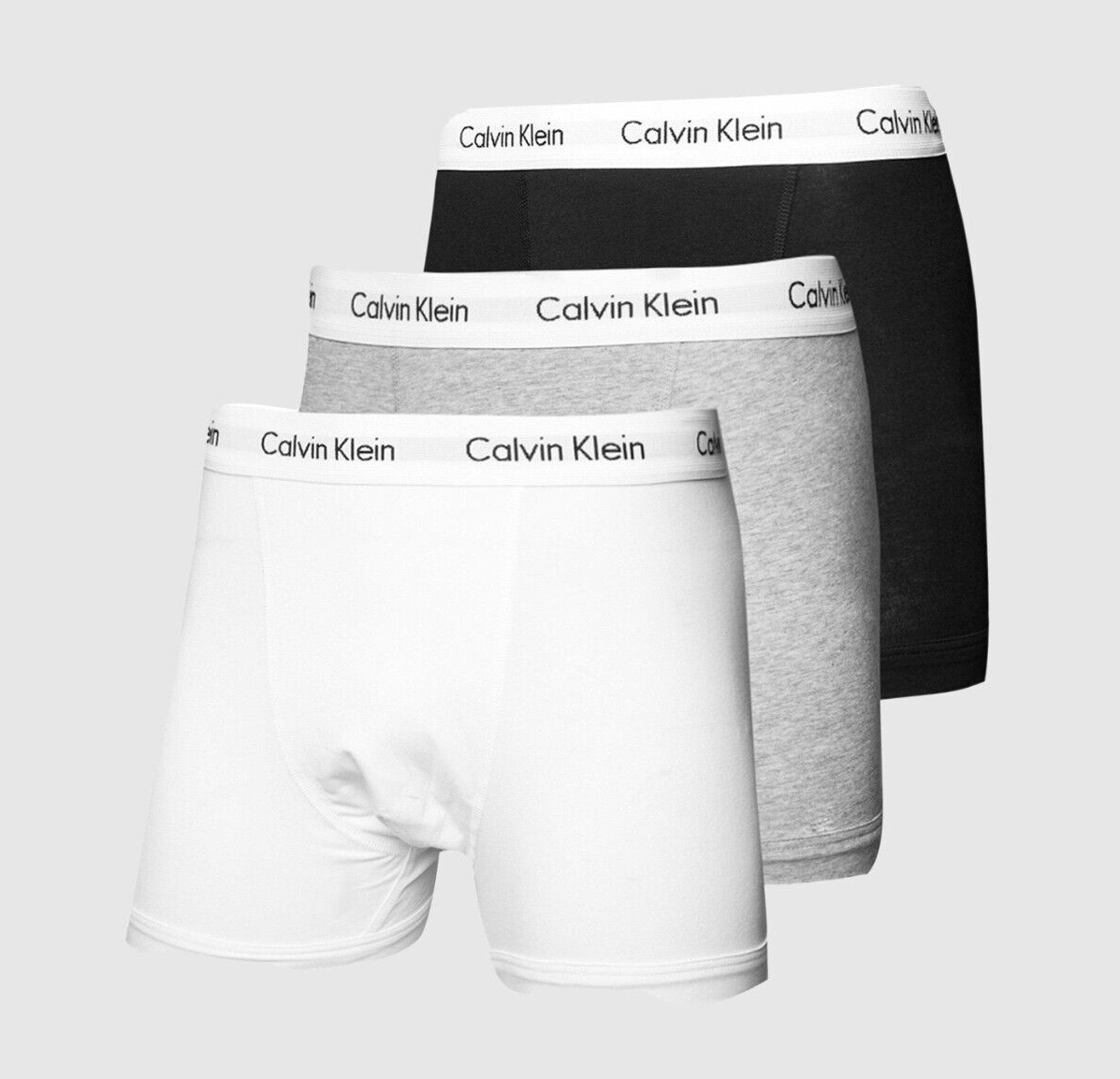 Calvin Klein Men's NB1770-MP1 Classic Fit Boxer Brief Pack  Black/White/Grey