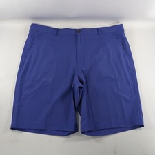 Izod Golf Blue Chino Flat Front Shorts Mens Size 42