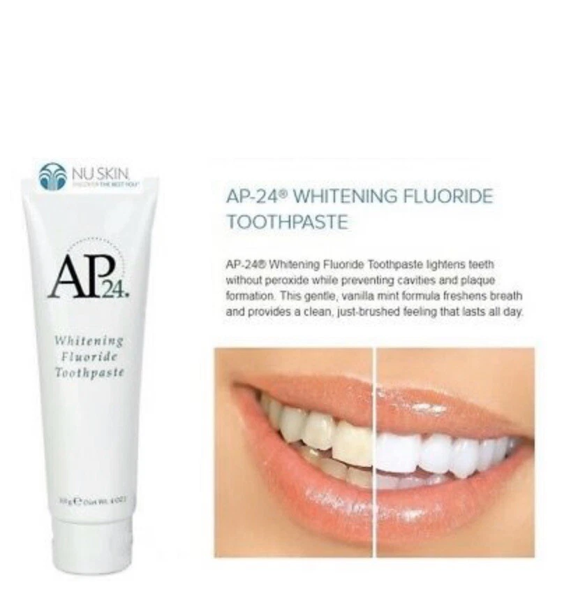 Nuskin Ap24 美白氟化物牙膏 4 盎司正品全尺寸免运费 — 第 3/4 张图片