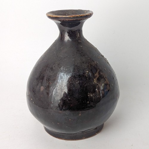 Antiguo jarrón chino esmaltado cerámica Yuhuchun marrón esmaltado Henan - Imagen 4 de 8