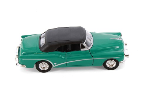 BUICK SKYLARK GREEN CONVERTIBLE SOFT TOP 1/34 DIECAST CAR WELLY 43664H/D - Picture 3 of 5