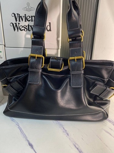 Vivienne Westwood Handbag Accord Tote Bag Black - Picture 3 of 4