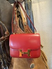 Hermes Mini Constance 18 Red Box Calf Gold Hardware