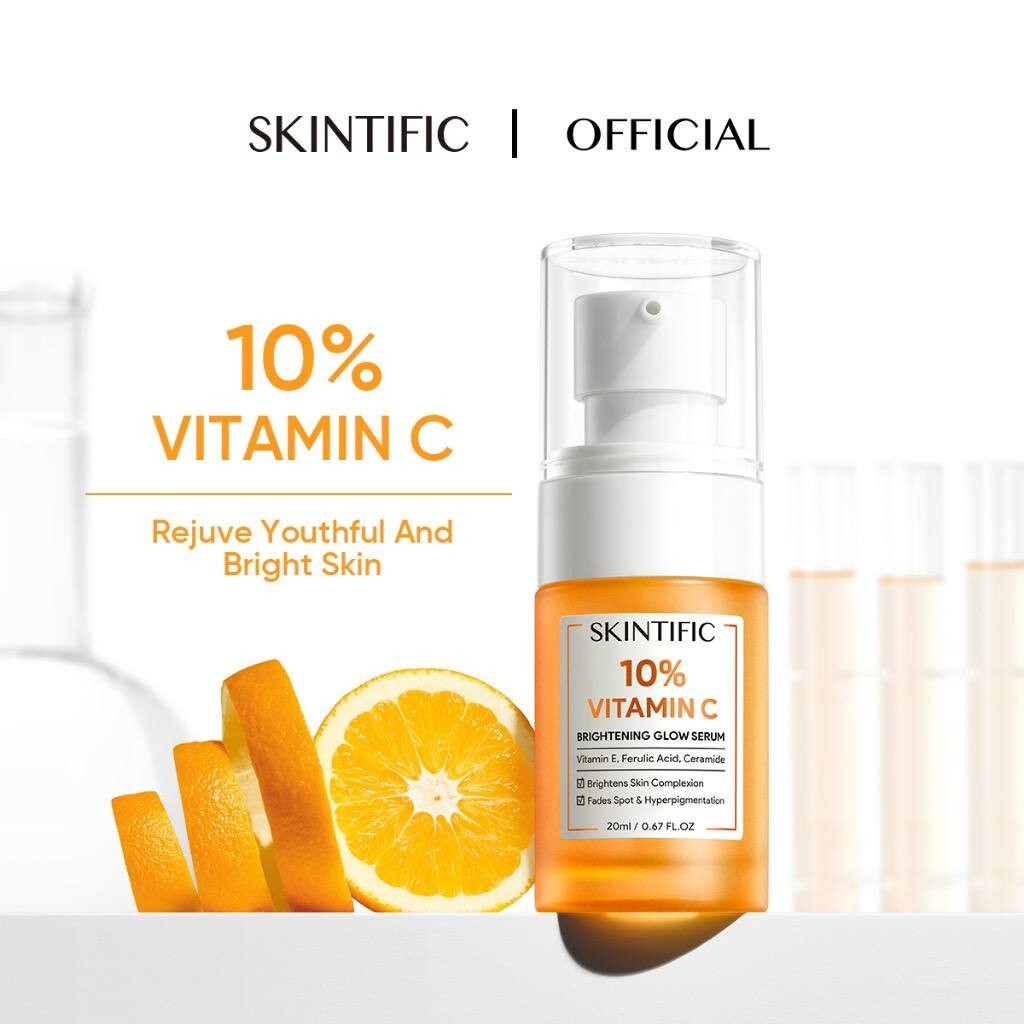 SKINTIFIC 10% Vitamin C Brightening Glow Serum 20ml | eBay
