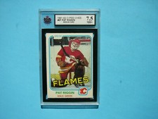 1981/82 O-PEE-CHEE NHL HOCKEY CARD #37 PAT RIGGIN ROOKIE KSA 7.5 NM+ 81/82 OPC