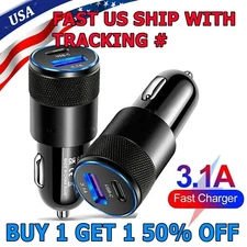 2 Port PD USB-C Fast Charging Car Charger Adapter For iPhone 14 13 12 11 Samsung
