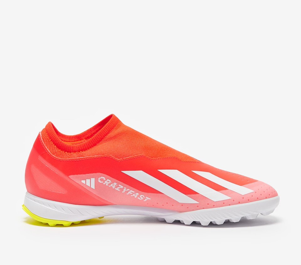 ADIDAS X CRAZYFAST LEAGUE LACELESS TF SOLAR RED WHITE TEAM SOLAR YELLOW