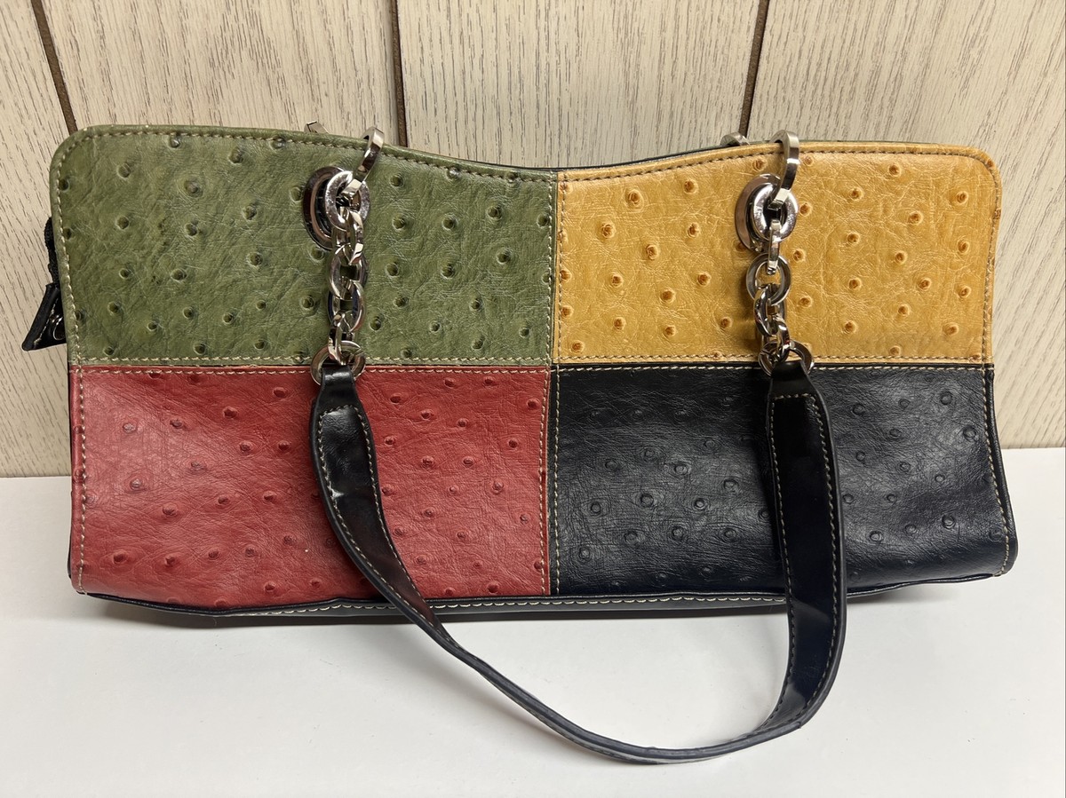 VTG NYC Tab Rectangular Shoulder Bag Purse EUC MULTICOLOR