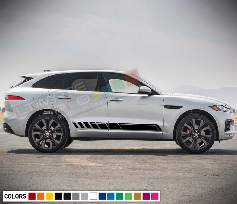 Kit de rayas calcomanía gráfica adhesiva para Jaguar F Pace Lip Light Wing afinación exterior Foto 3 de 4
