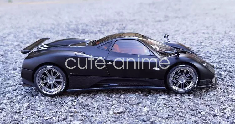 1/18 Casi Real AR Pagani Zonda F 2005 Ginebra Diecast Modelo Coche Negro Mate Foto 3 de 4