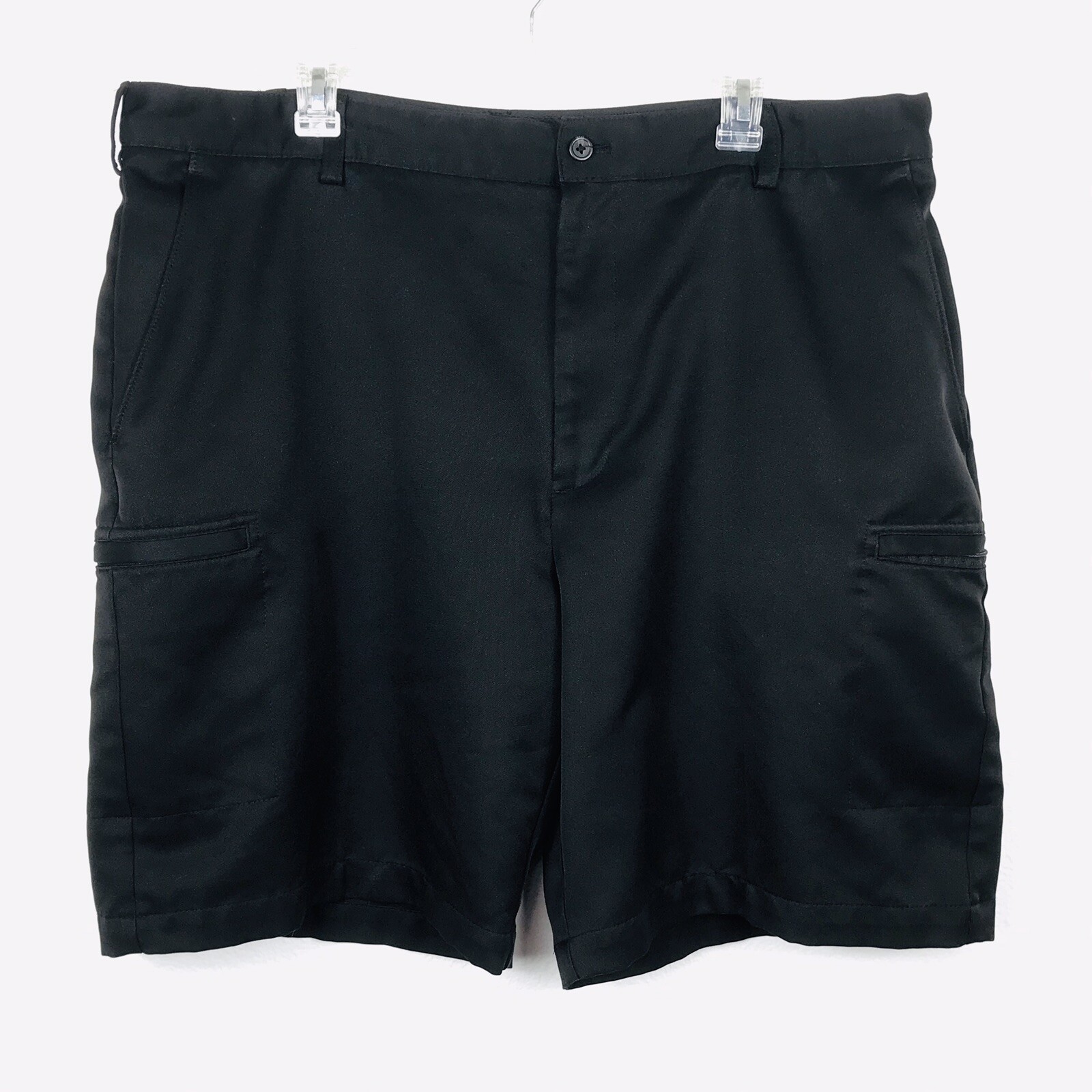 Izod Golf Men's Shorts Size 40 Black Golfing Sports Side Zippered