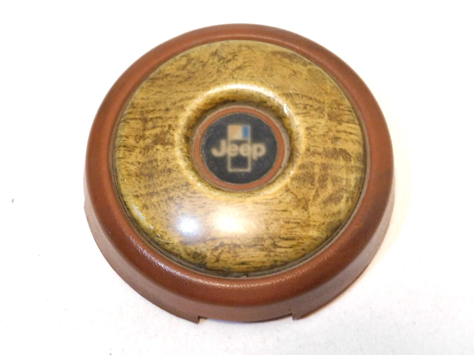 Botón bocina volante AMC Jeep SJ CJ FSJ GRAND WAGONEER MADERA NARANJA OEM Foto 2 de 4