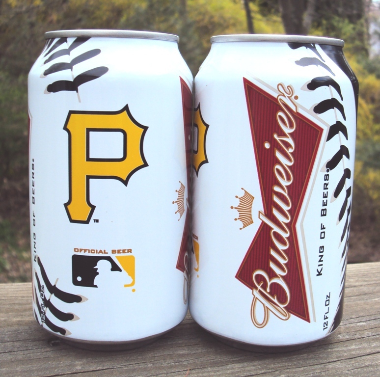 BUDWEISER / PITTSBURGH PIRATES 12 oz. beer can MLB / Beat 'em BUCS