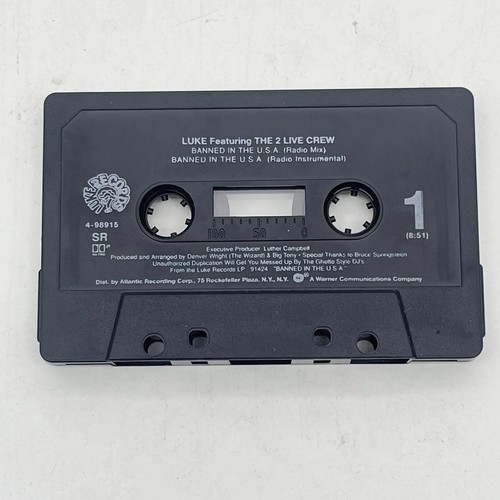 Luke Featuring 2 Live Crew "Banned In The U.S.A." Radio Promo Cassette Single - Picture 8 of 9