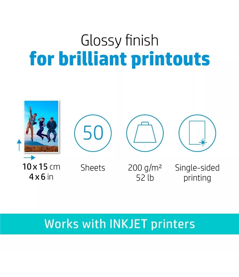 HP Everyday Photo Paper, Glossy, 53 lb, 4 x 6 in. 50 sheets/box, Lot Of 10 Boxes - Image 4 of 4