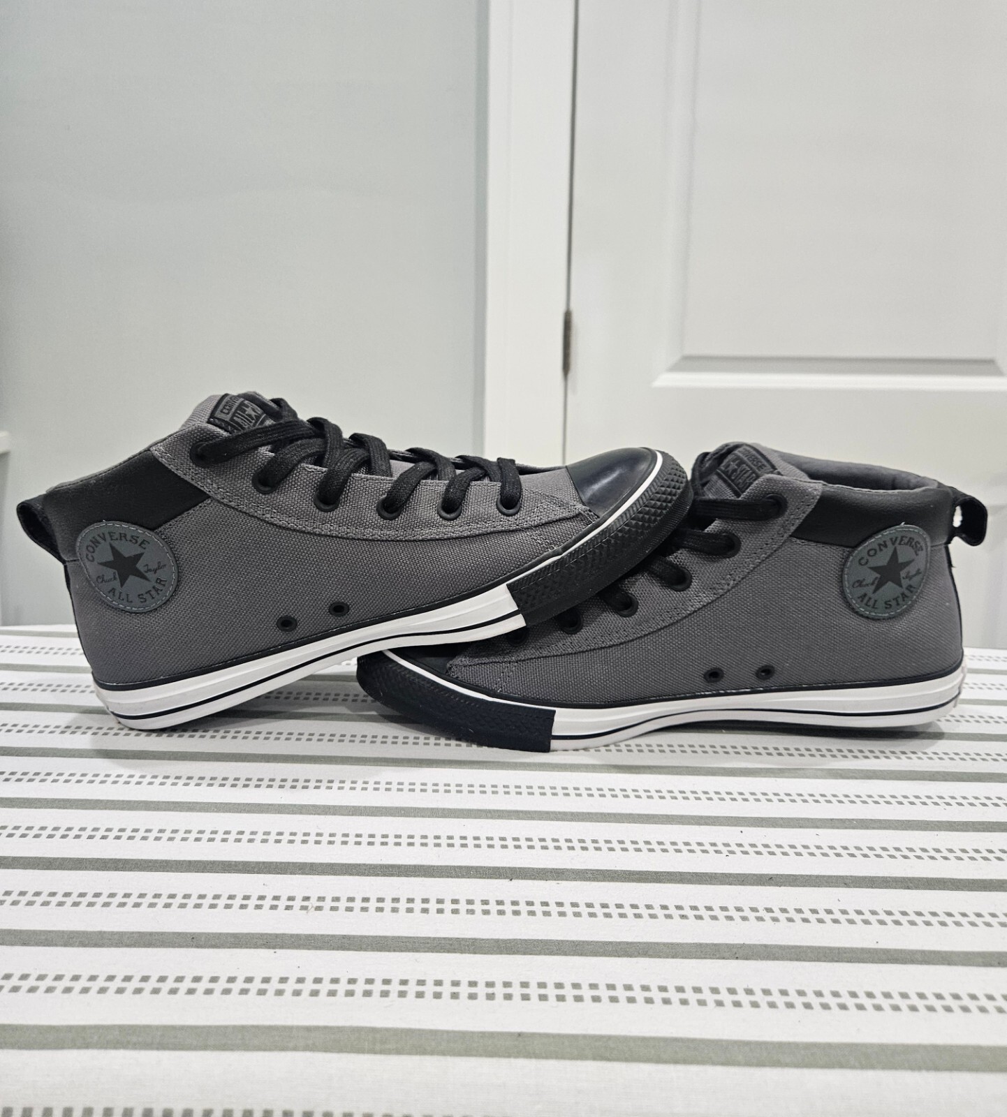 Converse Chuck Taylor All Star Street Mid Top Gray Sneakers Mens Shoes eBay