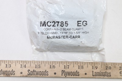 (2-Pk) McMaster-Carr Beam Clamp fits Chanel 13/16'' to 1-5/8'' High MC2785 