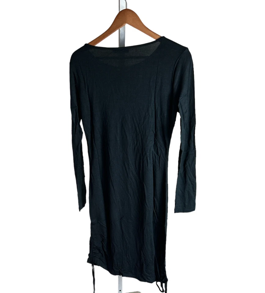 New Lea & Viola Women Black Casual Dress M Long Sleeve - Image 4 of 4