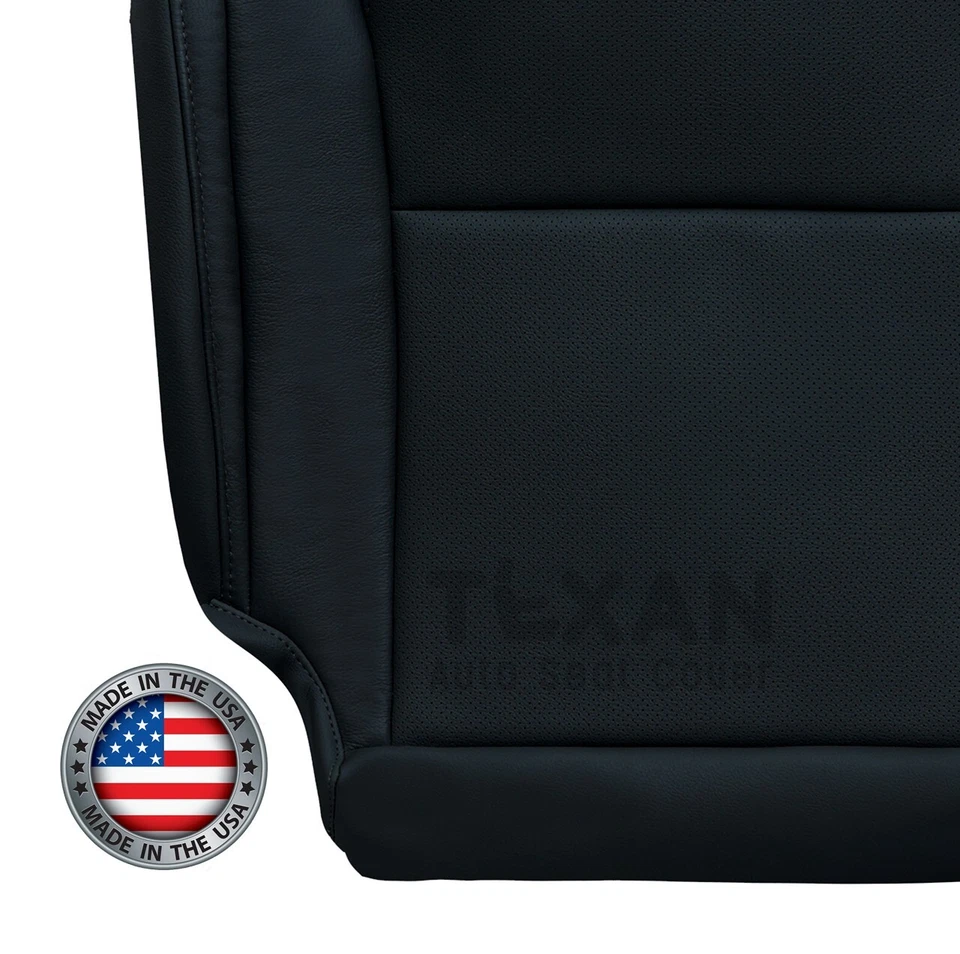 Driver Bottom Perforated Seat Cover Black Fits 2011 2012 Toyota Tundra Platinum - Image 4 of 4