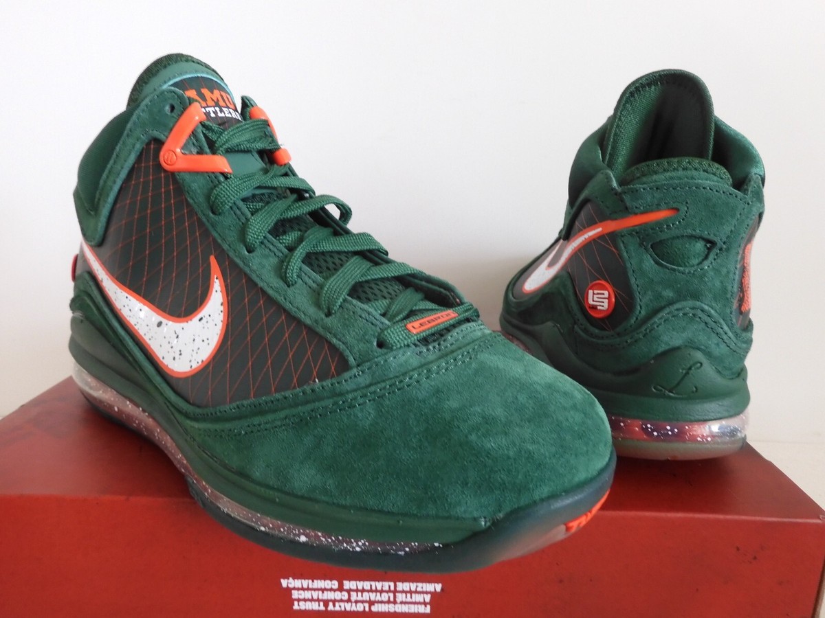 NIKE LEBRON VII 7 FAMU FLORIDA A&M UNIVERSITY GORGE GREEN SZ 7.5