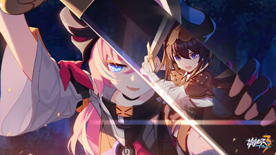 Anime honkai impact 3rd video game characters girls Play Gaming Mat Desk
