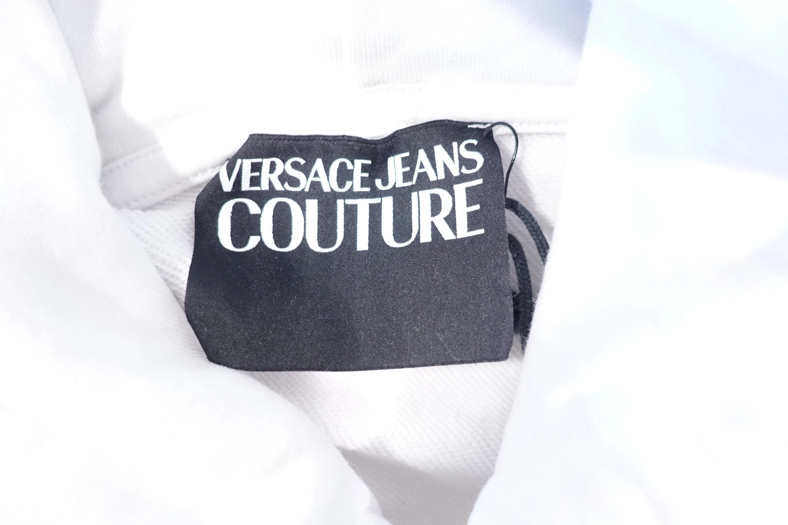 VERSACE JEANS COUTURE BIANCO ORO 2XL PULLOVER FELPA CON CAPPUCCIO MAGLIONE