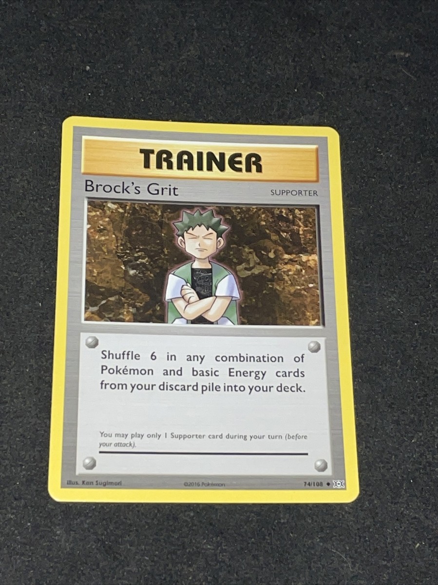 Brock's Grit 74/108 Pokemon XY Evolutions - Uncommon Trainer