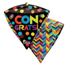 Bright Dots Con Grats! Diamondz Balloon Ultra Shape (Anagram) New               