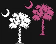 South Carolina palmetto Decal Vinyl Car Window  Sticker ANY SIZE