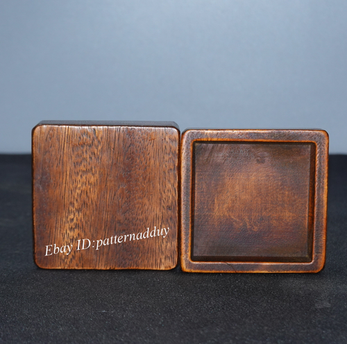 Old Collection Home Decor Rosewood Inlaid Gemstone Square Jewelry Box - Picture 6 of 6