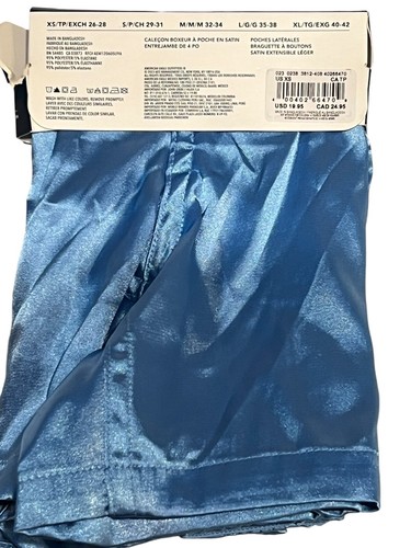 Neu mit Etikett American Eagle Boxershorts Satin Tasche Gr. XS-M-L-XL hellblau #17 - Bild 2 von 11